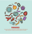 viruses bacteria harmful and healthy harmful vector image