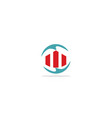 business shape line round abstract logo vector image