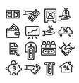 financial icon set vector image vector image