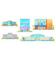 movie theater isolated cinema buildings vector image