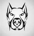 tribal dog face vector image