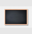 3d realistic blank black chalkboard wooden vector image