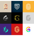 big logo pack creative monograms vector image vector image