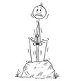 cartoon of man or businessman trying to pull vector image