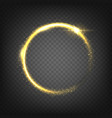 golden shining circle text frame vector image
