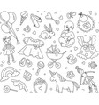 newborn girl baby shower seamless pattern thin vector image vector image