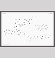 set drawn flock birds realistic vector image vector image