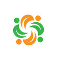 spin leaf eco logo vector image vector image