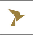 origami bird logo design template vector image vector image