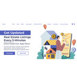 real estate listings updated application website vector image