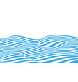 wave of optical illusion abstract blue and white vector image