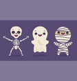 set of children in costumes vector image vector image