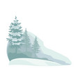 snow forest iconcartoon icon vector image