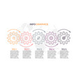 business infographics timeline with 5 steps vector image vector image
