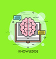 knowledge thin line concept vector image