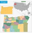 oregon map vector image vector image