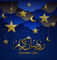 ramadan kareem decorations poster vector image