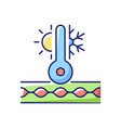 thermal insulated fabric feature flat color icon vector image vector image