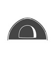 camping tent bold black silhouette icon isolated vector image vector image