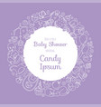 cute baby shower invitation card for newborn boy vector image vector image