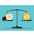 light bulb money balance vector image