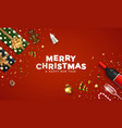 modern merry christmas greeting card 2 vector image vector image