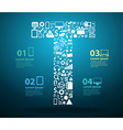 application icons alphabet letters t design vector image