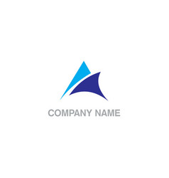 Triangle arrow abstract company logo Royalty Free Vector