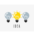 bulbs design over white background vector image vector image