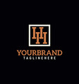 creative letter h logo vector image