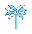 cute blue beach palm cartoon vector image vector image