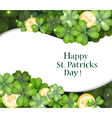 gold coins and clover vector image vector image