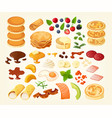 pancakes constructor vector image