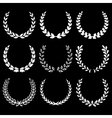 white laurel wreaths 1 vector image vector image