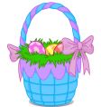 easter basket vector image vector image