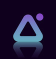 letters a and i curve rounded logo gradient vector image