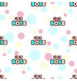mini boss seamless pattern vector image