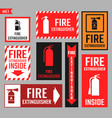 sign of the fire extinguisher vector image
