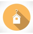 house with question mark icon vector image vector image