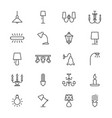 light thin icons vector image vector image