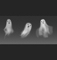 set realistic ghosts 3d smokes looking vector image vector image