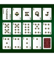 playing cards set spades vector image