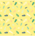 seamless pattern tropical palm leaves flat vector image vector image
