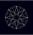 boho tattoo minimalistic geometry shape magic icon vector image