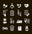 healthcare icons set medical assistance symbols vector image