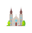 monastery christian religion building isolated vector image