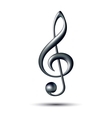 treble clef vector image vector image