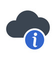 cloud info icon vector image vector image