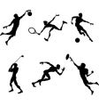 sports silhouettes vector image vector image