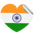 sticker design for india flag vector image
